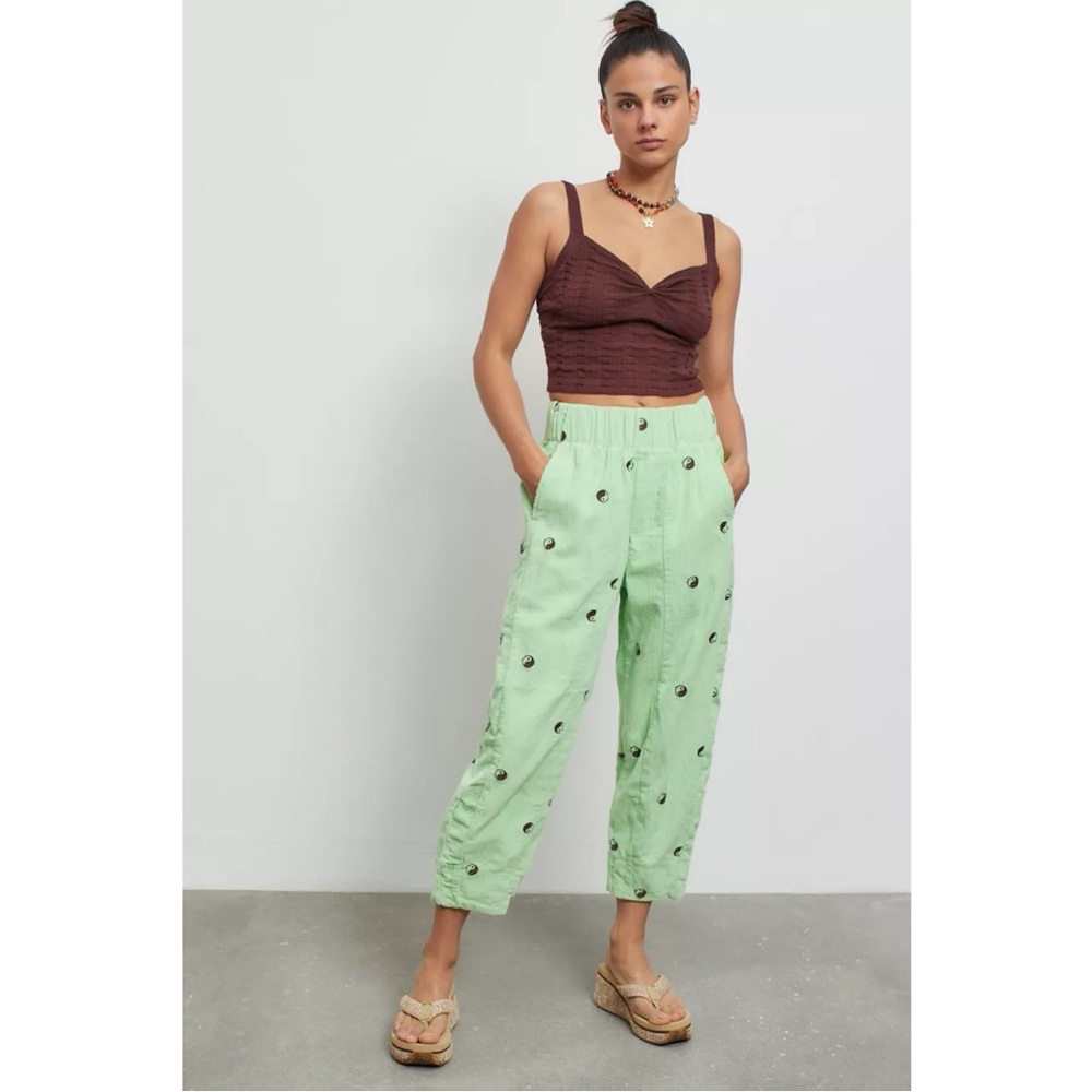 BDG Zaria Embroidered Corduroy Pull On Yin Yang Pant